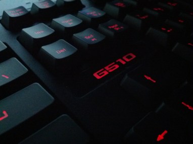 Logitech G510 Gaming Keyboard in all it's backlit glory