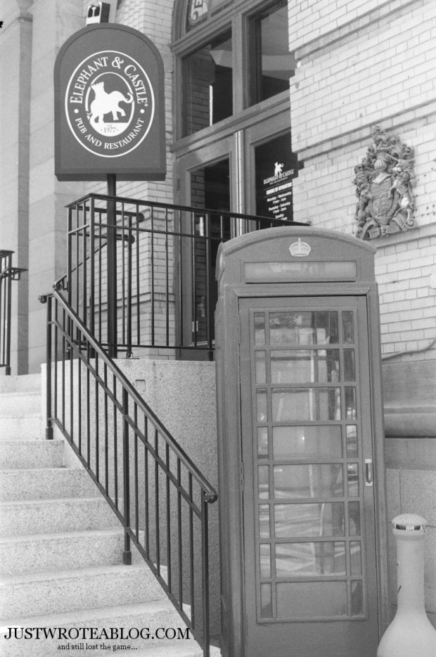 The Elephant and Castle Restaurant and Pub at King and Simcoe Streets.