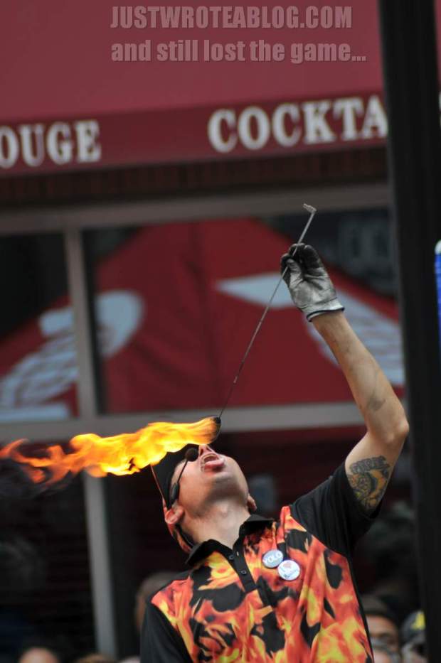 The foodie in me should've asked what fire tastes like?