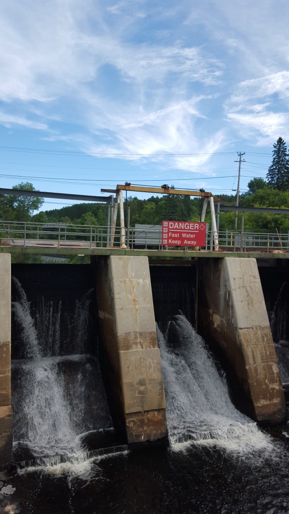 The dam and waterfall at Burk's Falls, Ontario